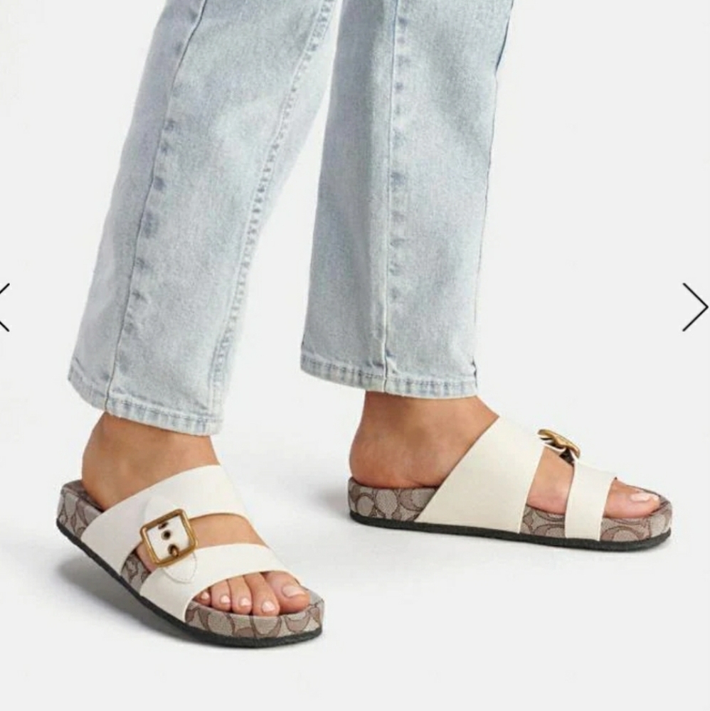 COACH Addison Leather Sandals - Size 9.5